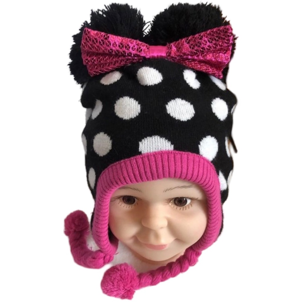 Black & White  Polkadots Winter Warm
